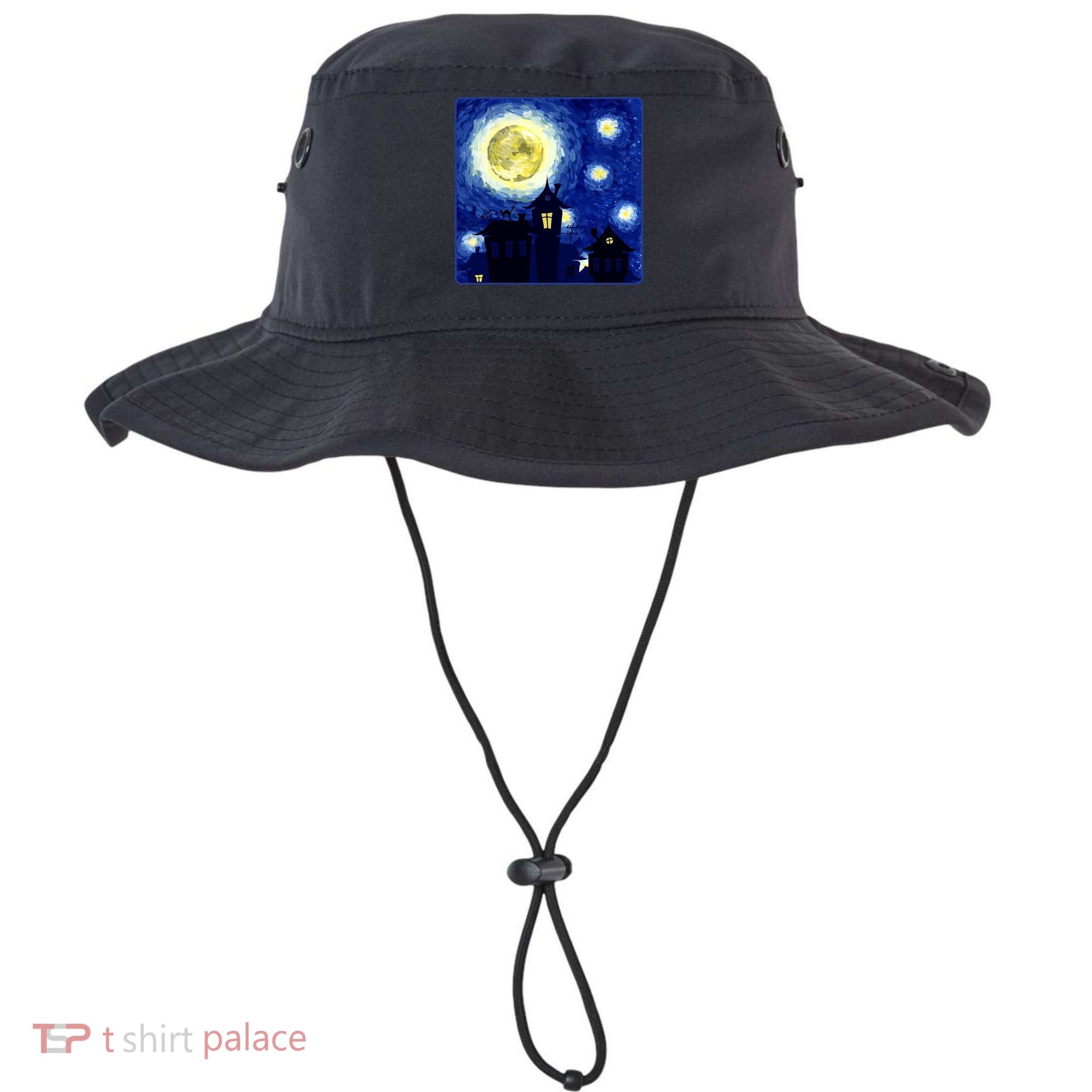 Halloween Nights, Starry Night Painting Bucket Hat