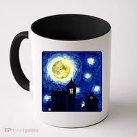 Halloween Nights, Starry Night Painting Coffee Mug thumb 0