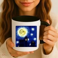 Halloween Nights, Starry Night Painting Coffee Mug thumb 3