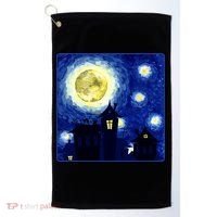 Halloween Nights, Starry Night Painting Golf Towel thumb 0