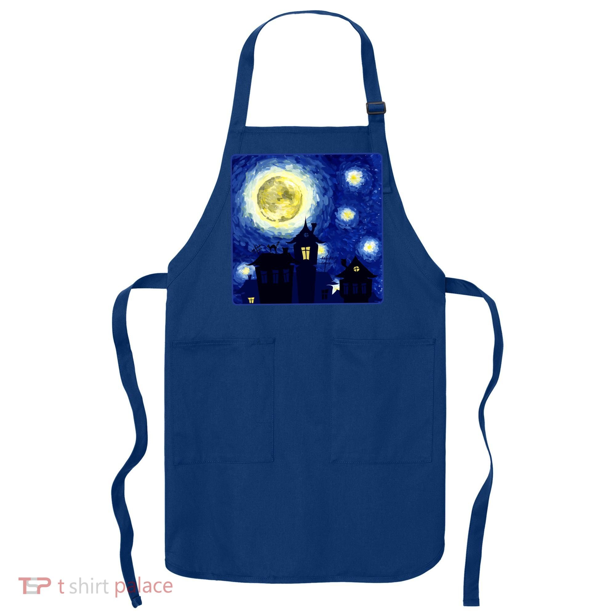 Halloween Nights, Starry Night Painting Apron