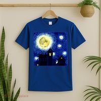 Halloween Nights, Starry Night Painting T-Shirt thumb 2