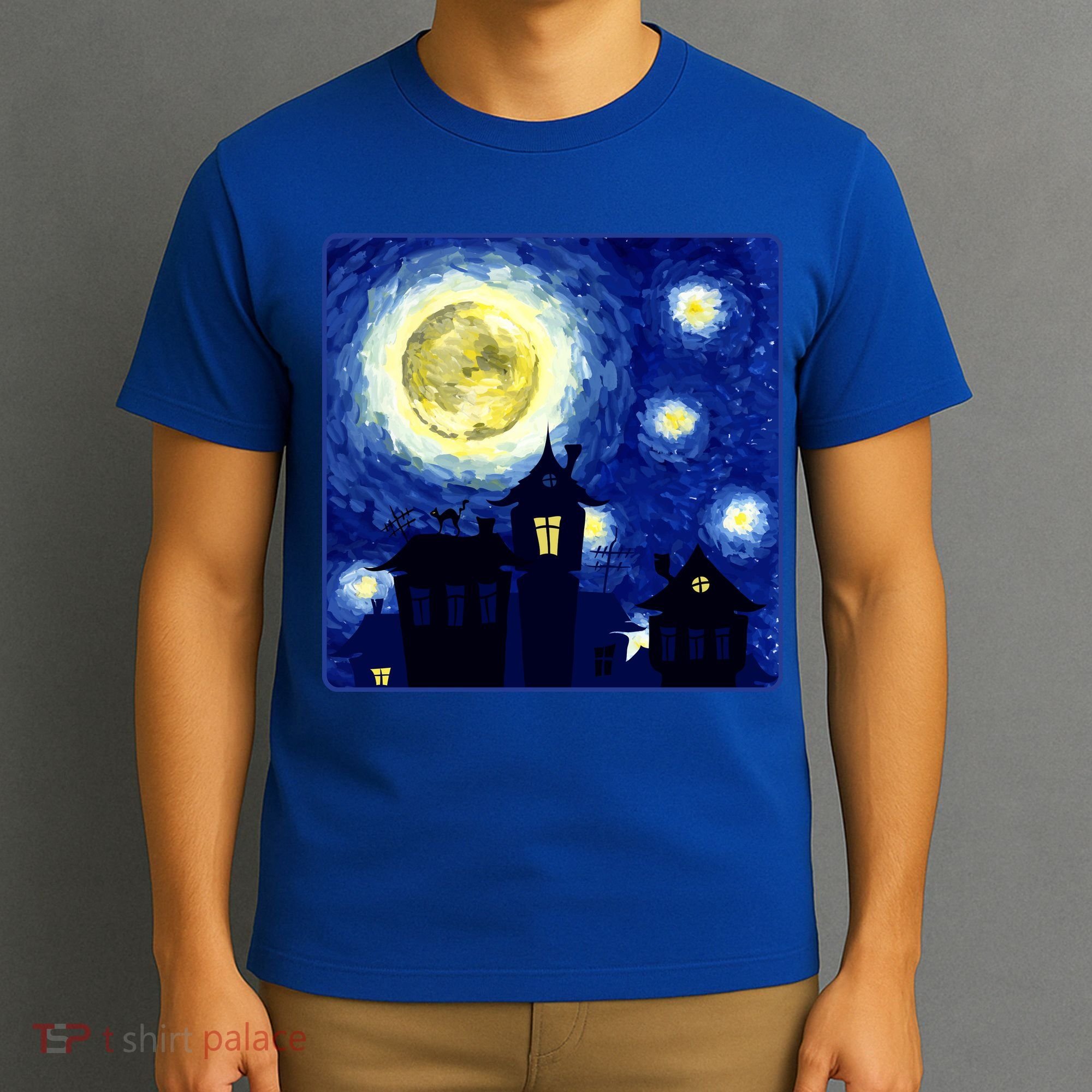 Halloween Nights, Starry Night Painting T-Shirt