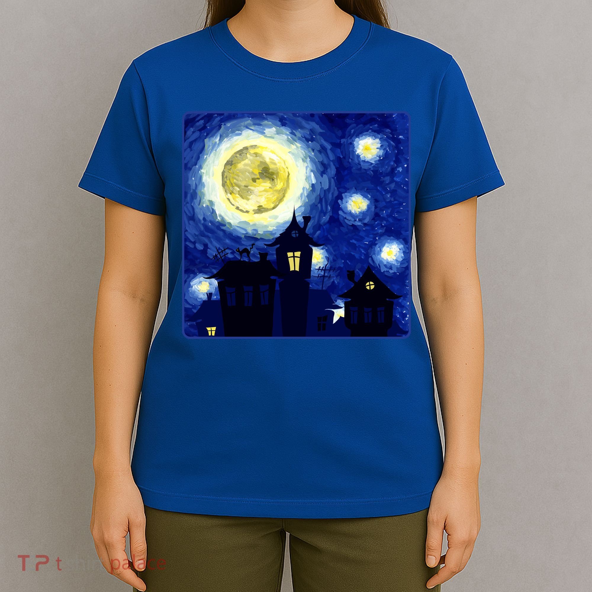 Halloween Nights, Starry Night Painting T-Shirt