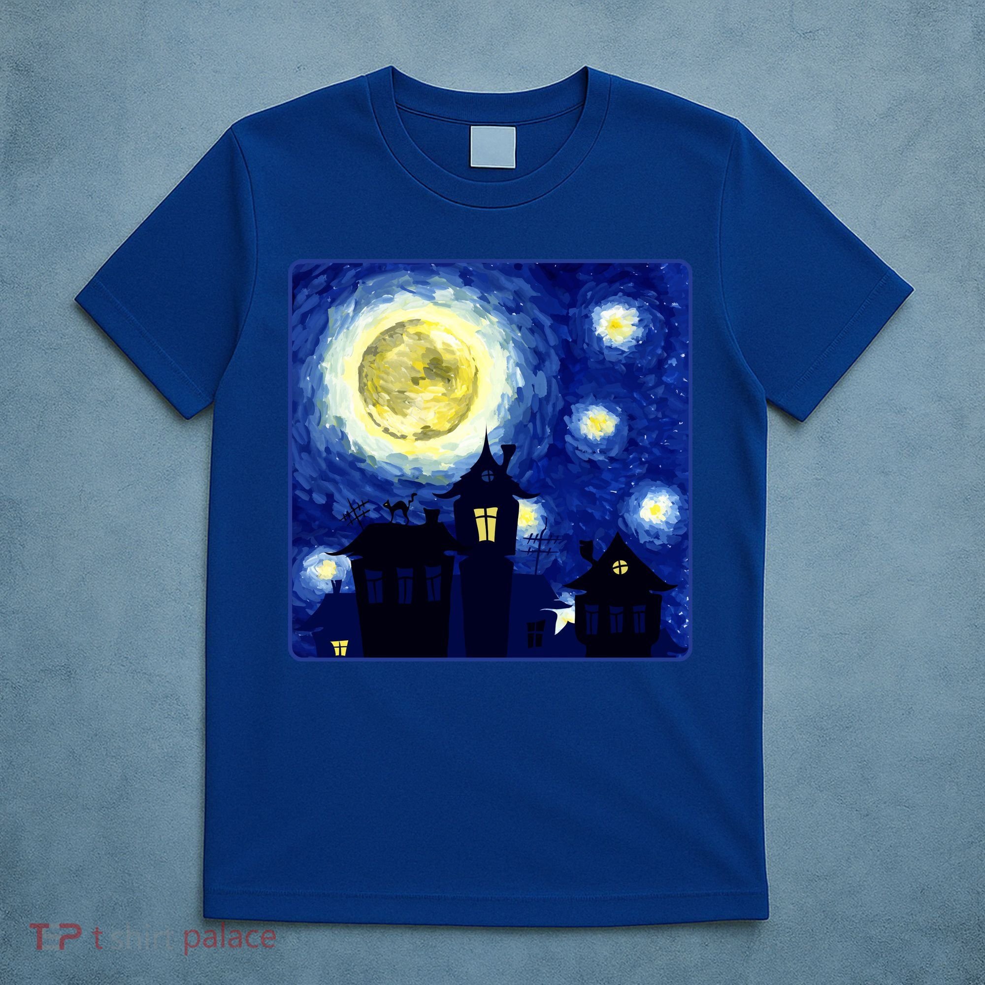Halloween Nights, Starry Night Painting T-Shirt