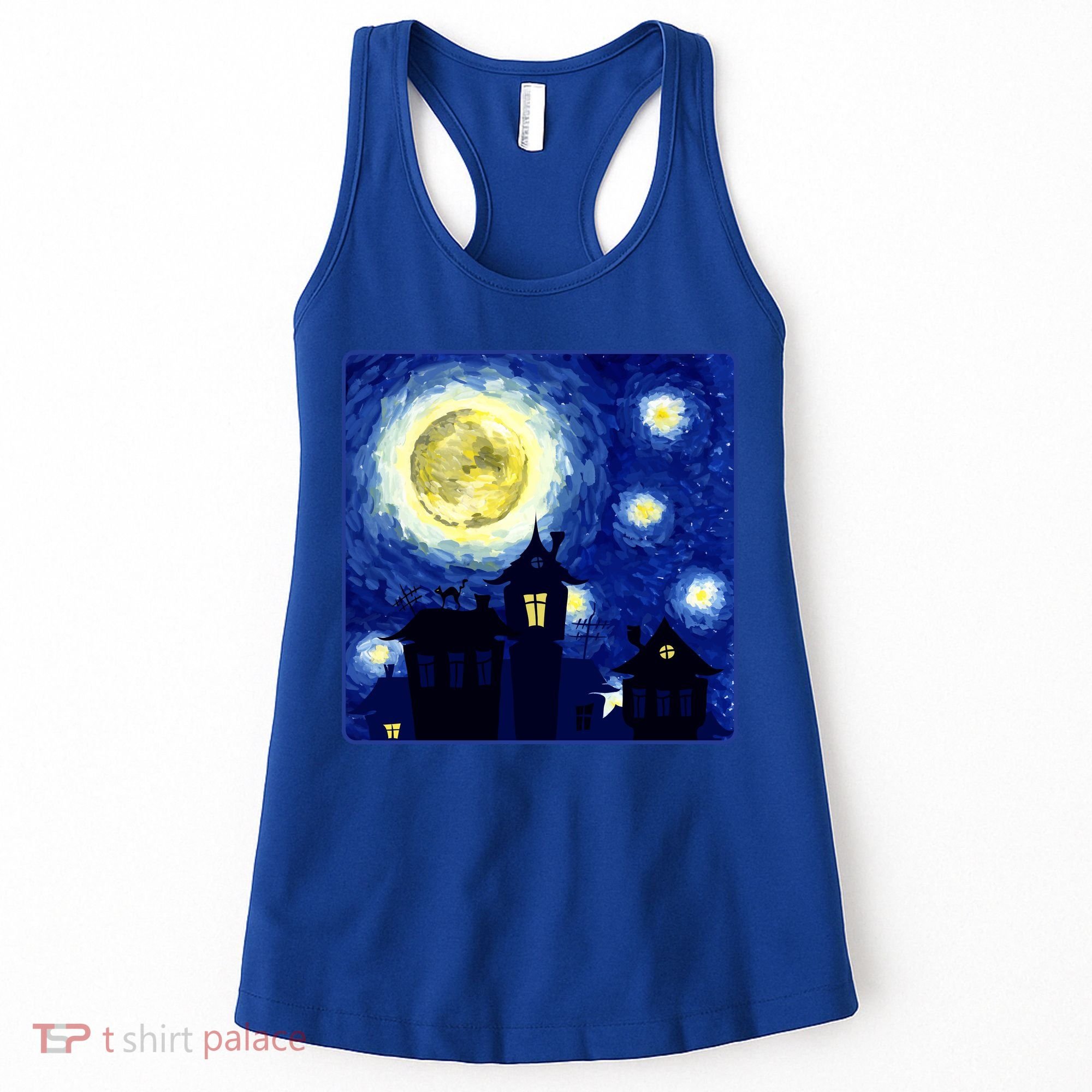 Halloween Nights, Starry Night Painting Women's Tank Top