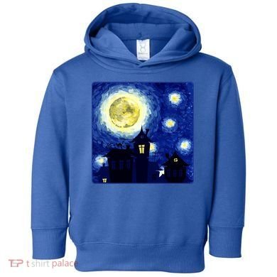 Halloween Nights, Starry Night Painting Toddler Hoodie