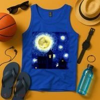 Halloween Nights, Starry Night Painting Tank Top thumb 4