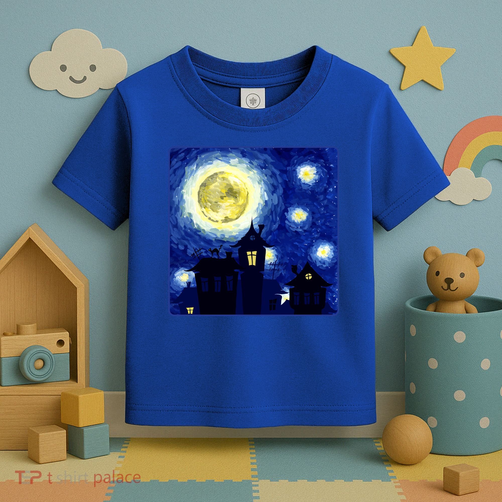 Halloween Nights, Starry Night Painting Toddler T-Shirt