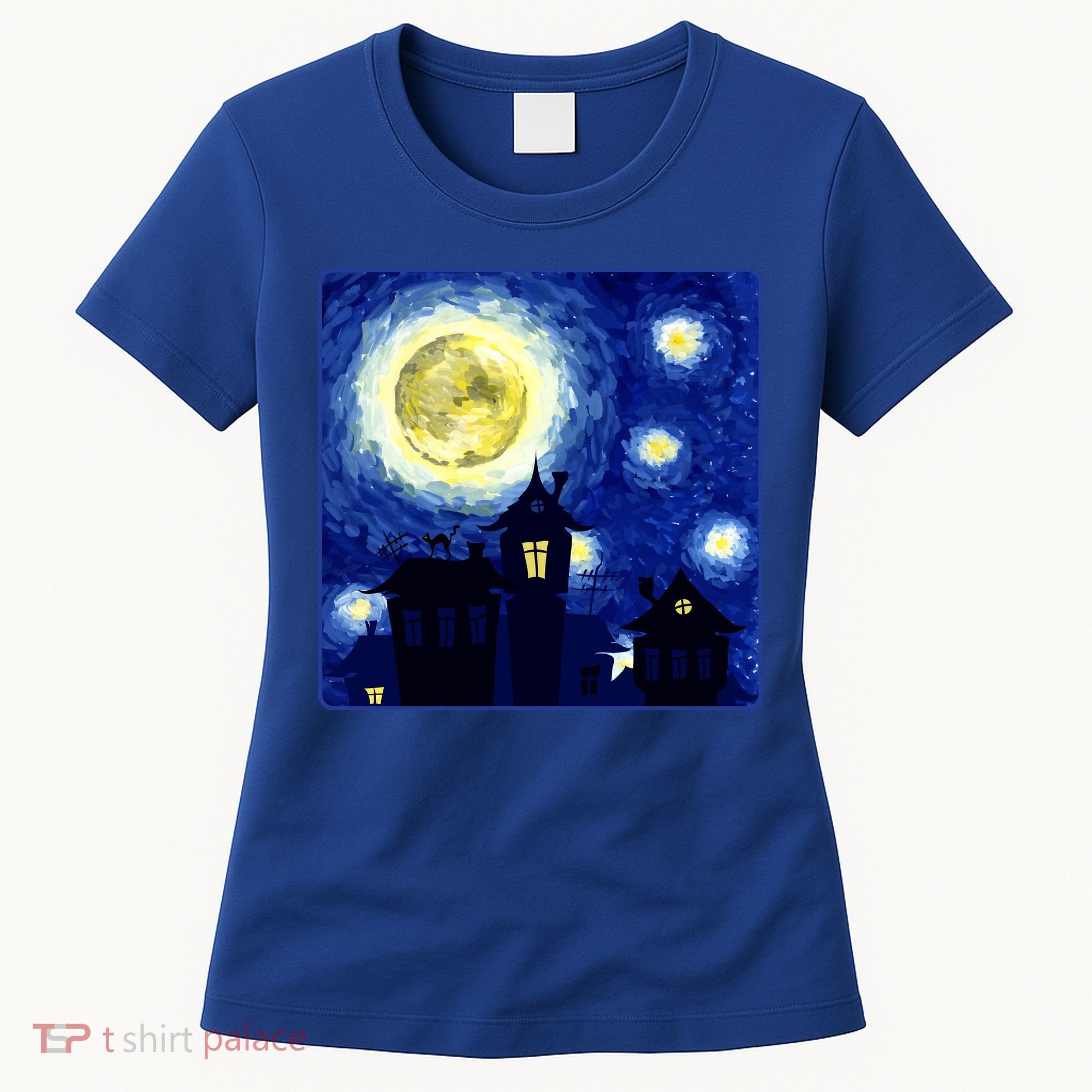 Halloween Nights, Starry Night Painting Women's T-Shirt