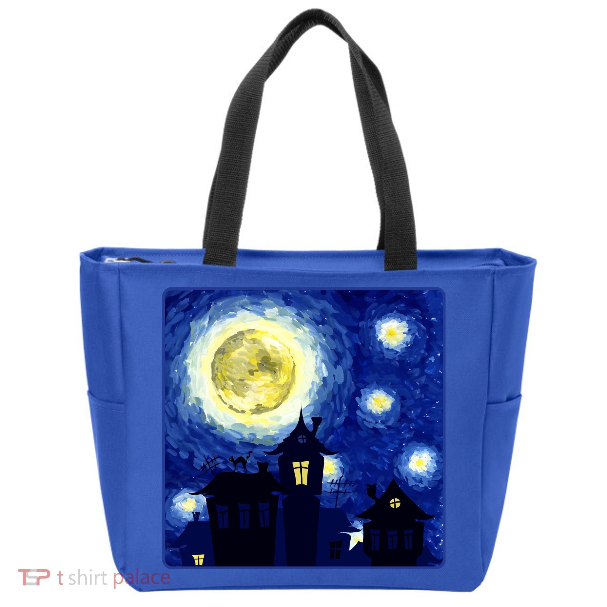 Halloween Nights, Starry Night Painting Tote Bag