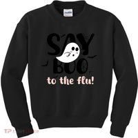 Halloween Nurse Say Boo To The Flu Kids Sweatshirt thumb 0