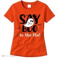 Halloween Nurse Say Boo To The Flu Women's T-Shirt thumb 0