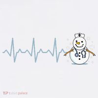 Heartbeat Nurse Snowman Nurse Christmas Hoodie thumb 2