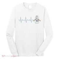 Heartbeat Nurse Snowman Nurse Christmas Long Sleeve Shirt thumb 0