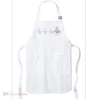 Heartbeat Nurse Snowman Nurse Christmas Apron thumb 0