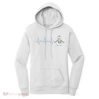 Heartbeat Nurse Snowman Nurse Christmas Women's Hoodie thumb 0