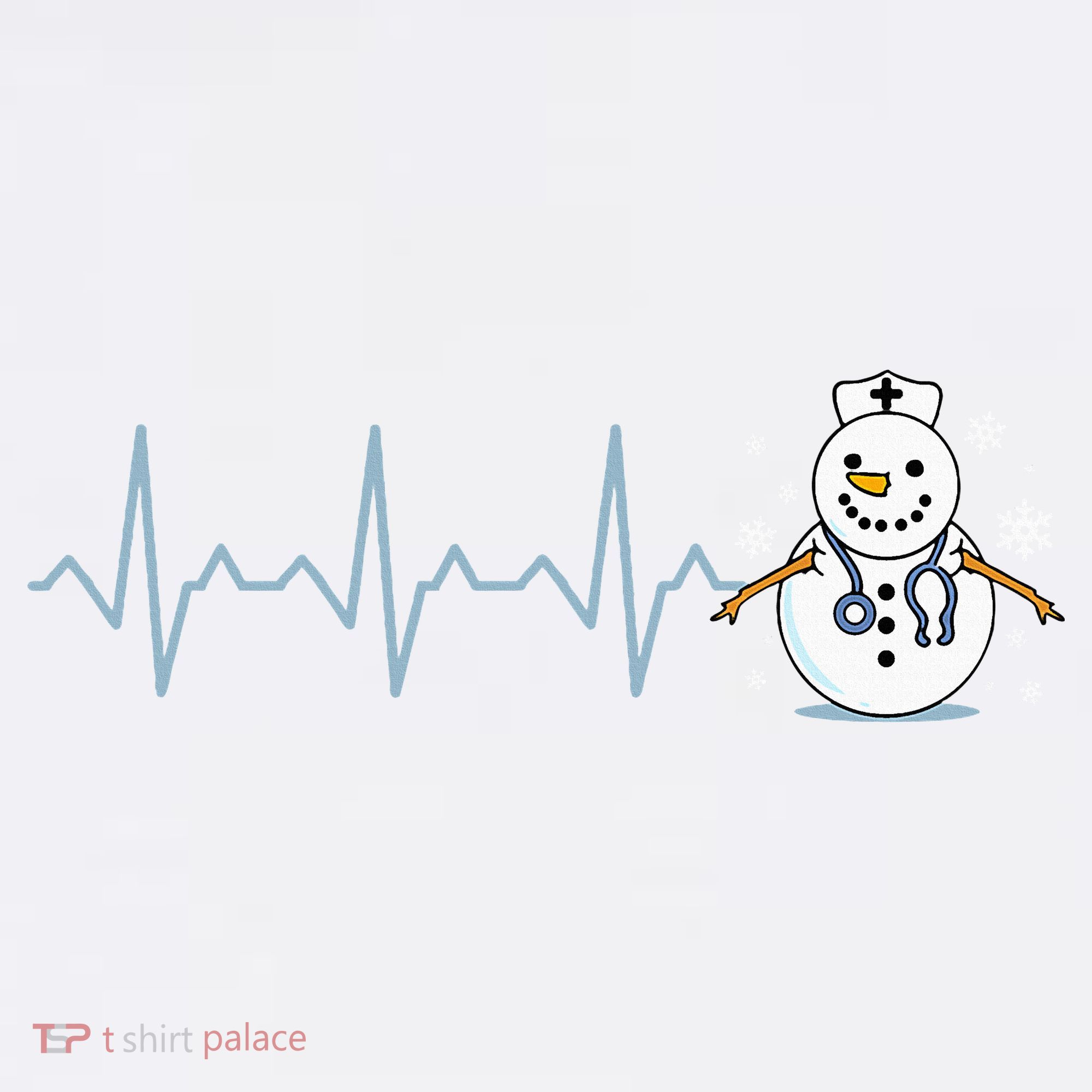 Heartbeat Nurse Snowman Nurse Christmas Mousepad