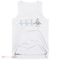 Heartbeat Nurse Snowman Nurse Christmas Tank Top thumb 0