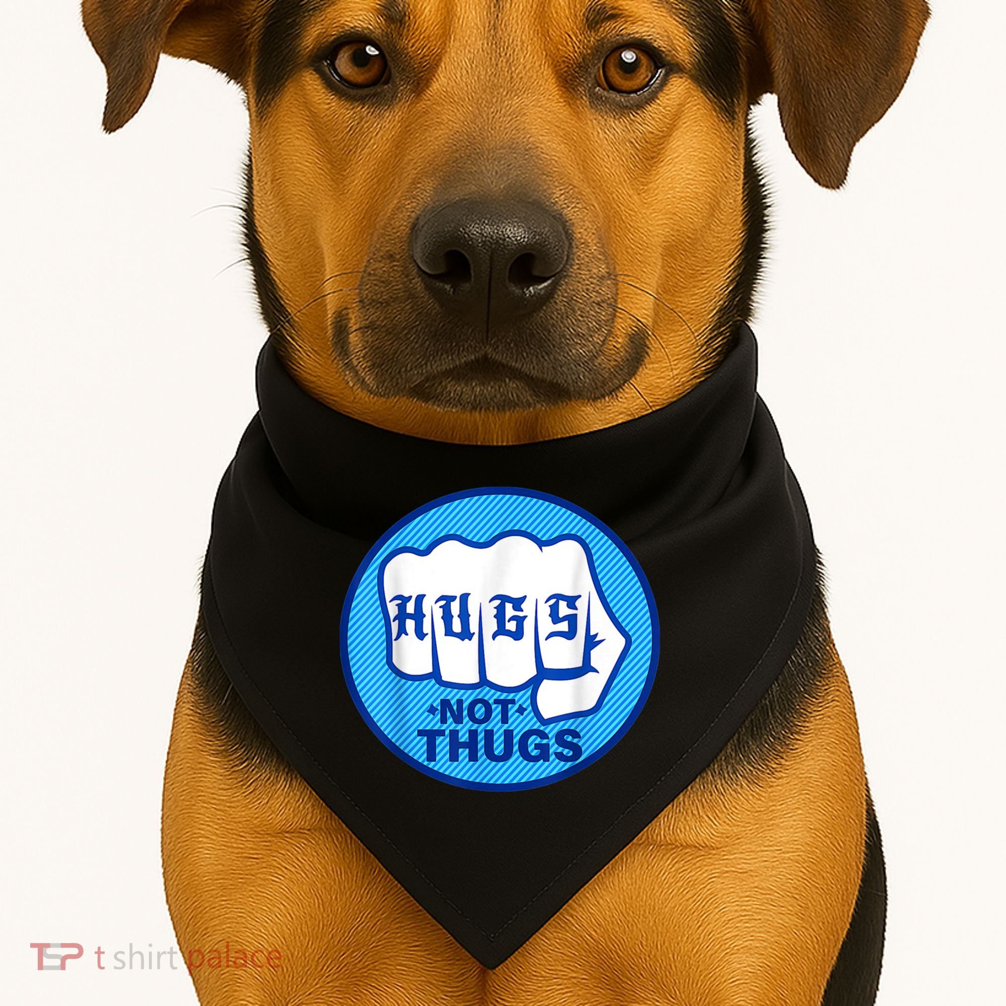 HUGS NOT THUGS Shirt Hugs Not Thugs USA-Made Doggie Bandana