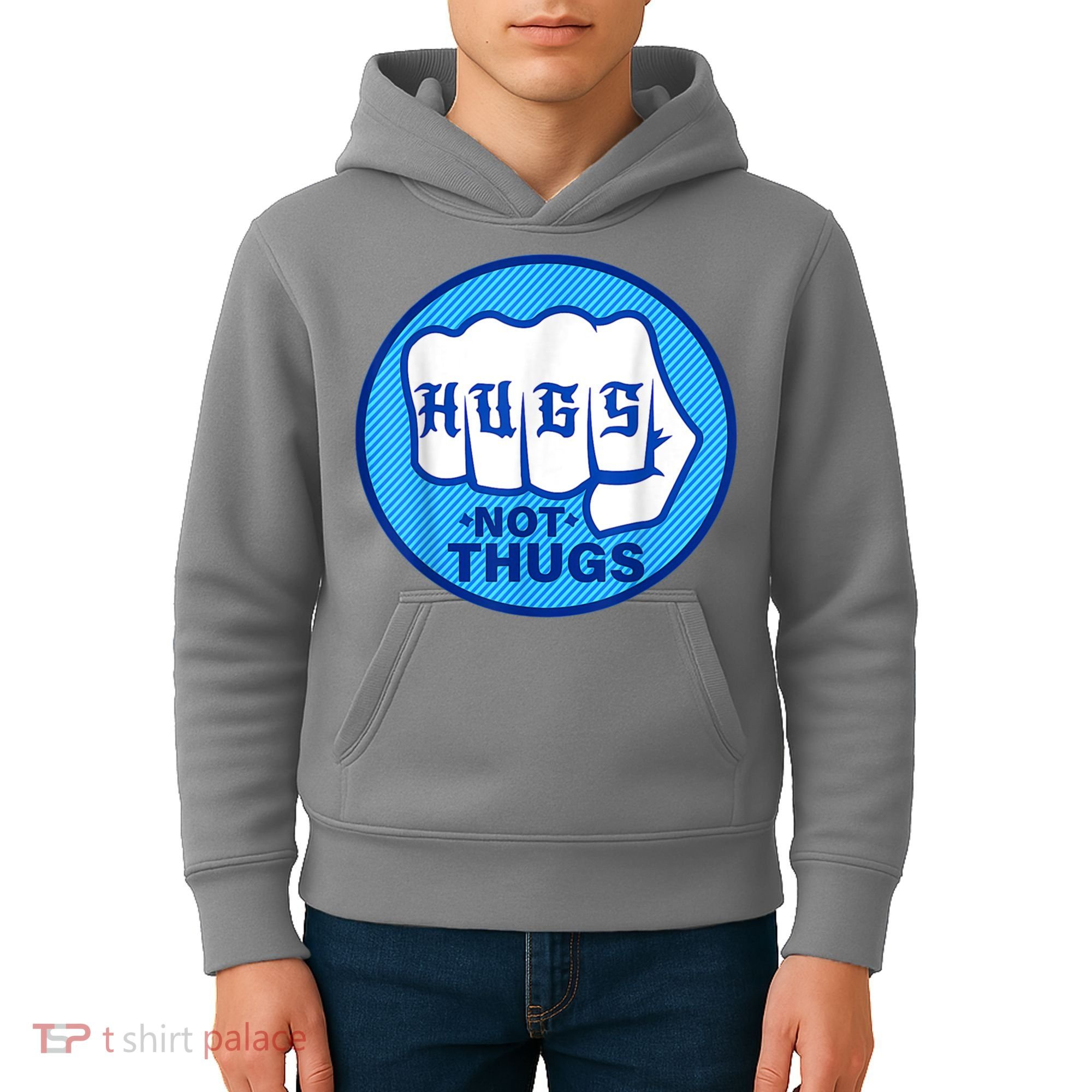 HUGS NOT THUGS Shirt Hugs Not Thugs Kids Hoodie