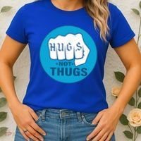 HUGS NOT THUGS Women's T-Shirt thumb 2
