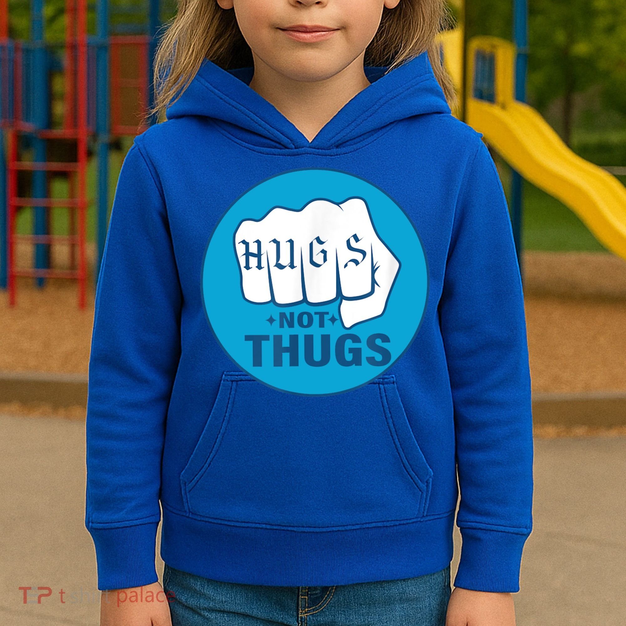 HUGS NOT THUGS Kids Hoodie