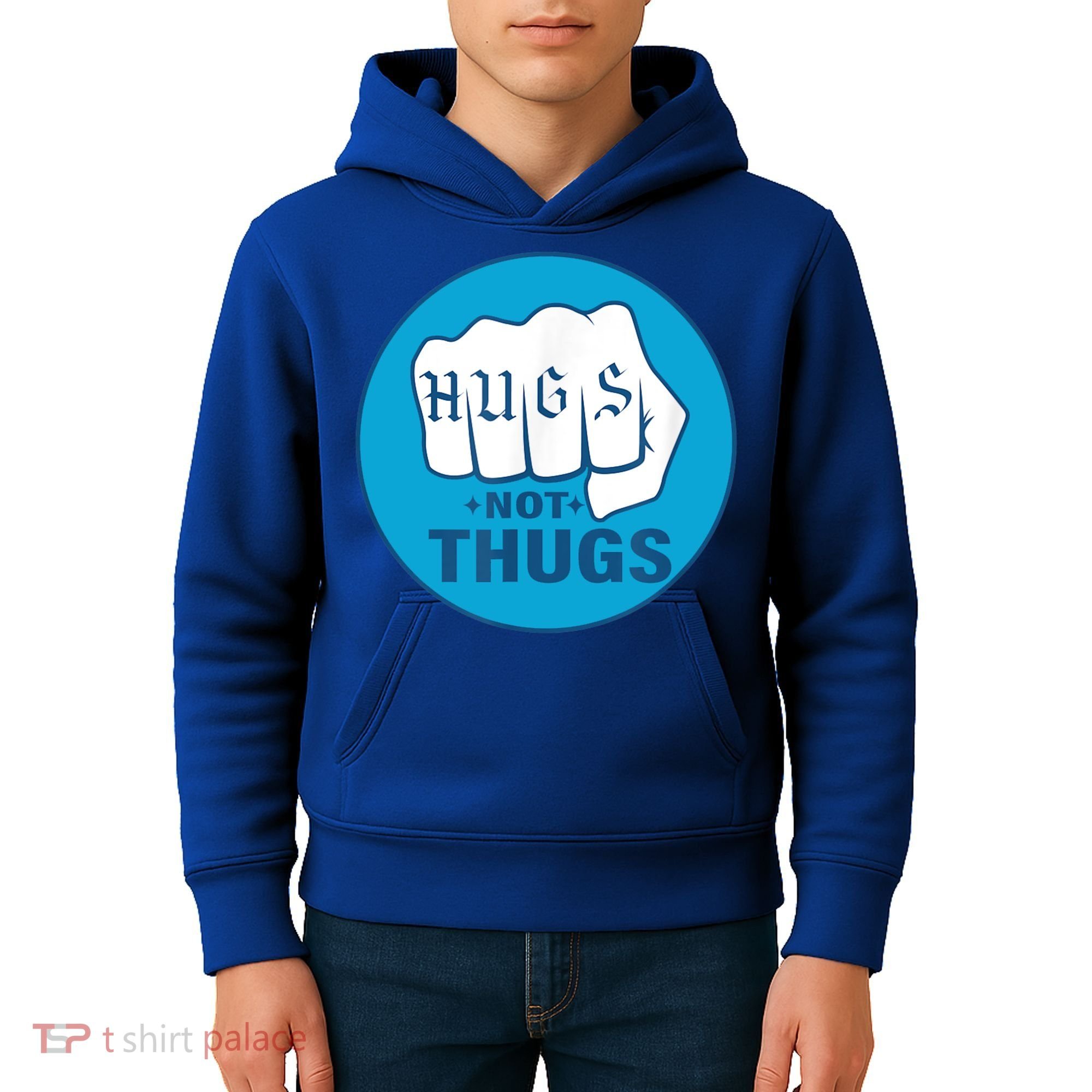 HUGS NOT THUGS Kids Hoodie