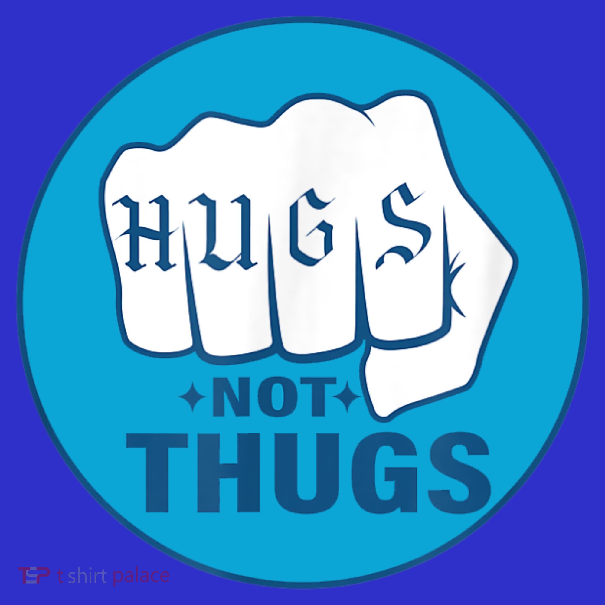 HUGS NOT THUGS Kids Long Sleeve Shirt