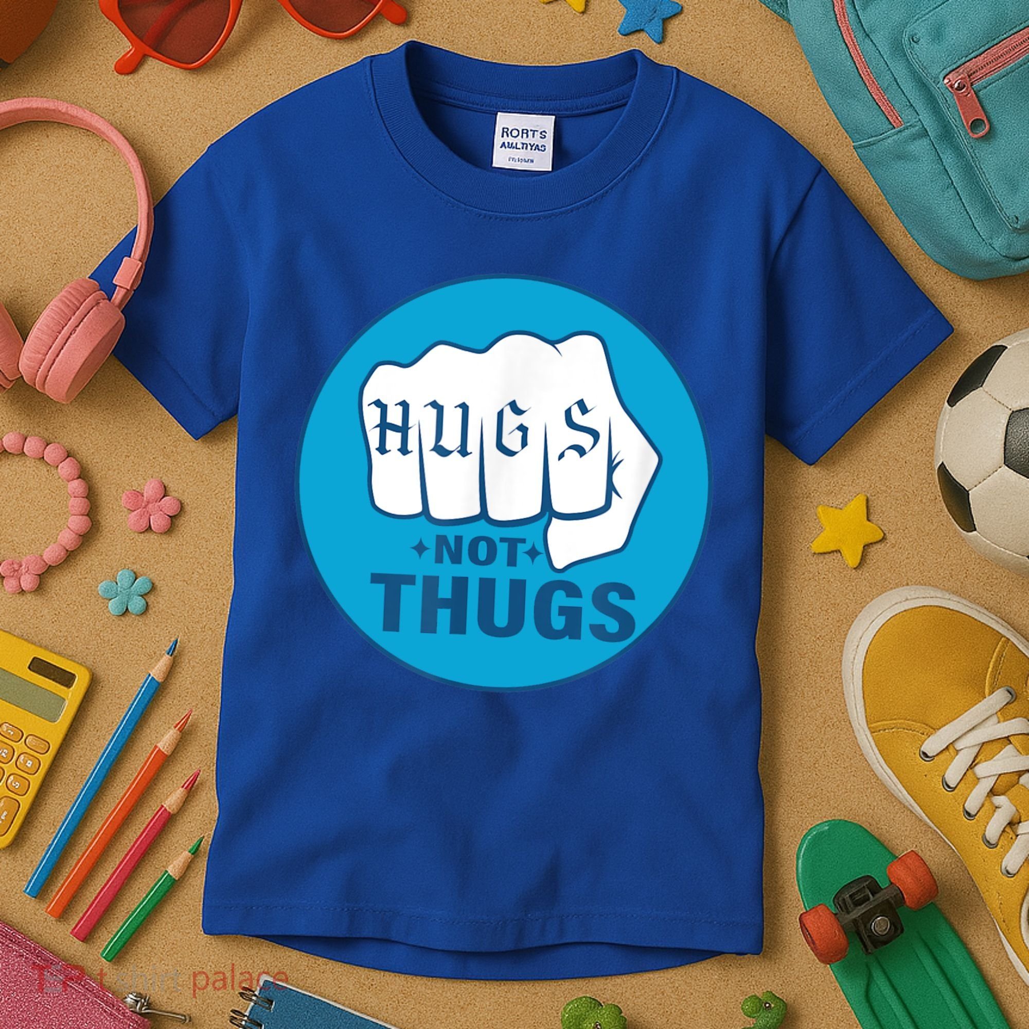 HUGS NOT THUGS Kids T-Shirt