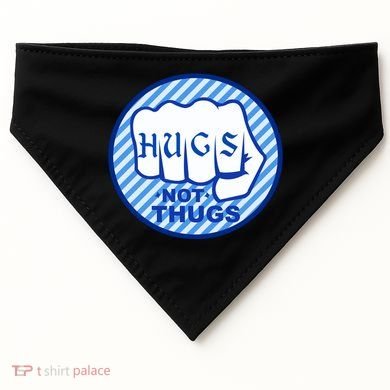 HUGS NOT THUGS USA-Made Doggie Bandana