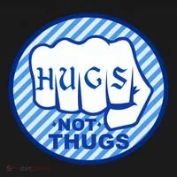 HUGS NOT THUGS Bucket Hat thumb 4