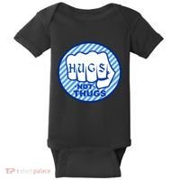 HUGS NOT THUGS Baby Bodysuit thumb 0