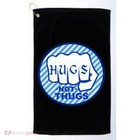 HUGS NOT THUGS Golf Towel thumb 0