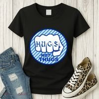 HUGS NOT THUGS Women's T-Shirt thumb 3