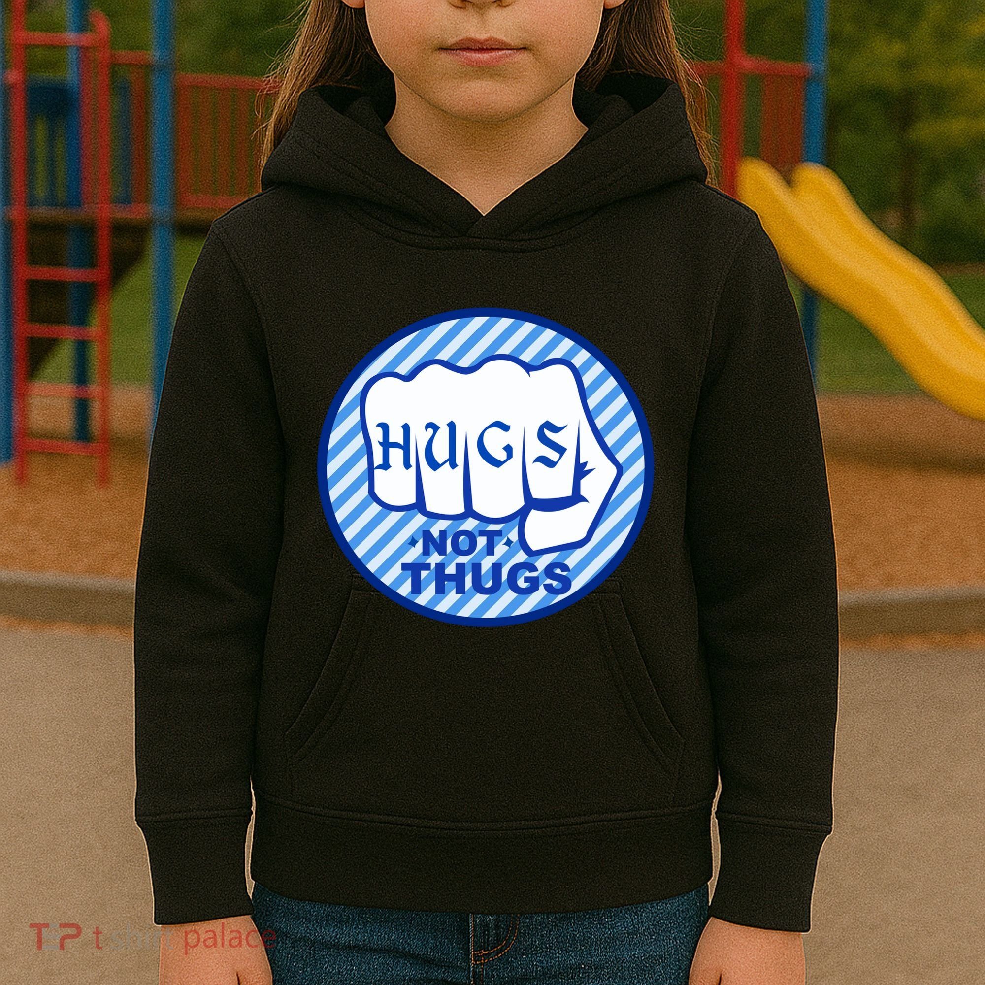 HUGS NOT THUGS Kids Hoodie