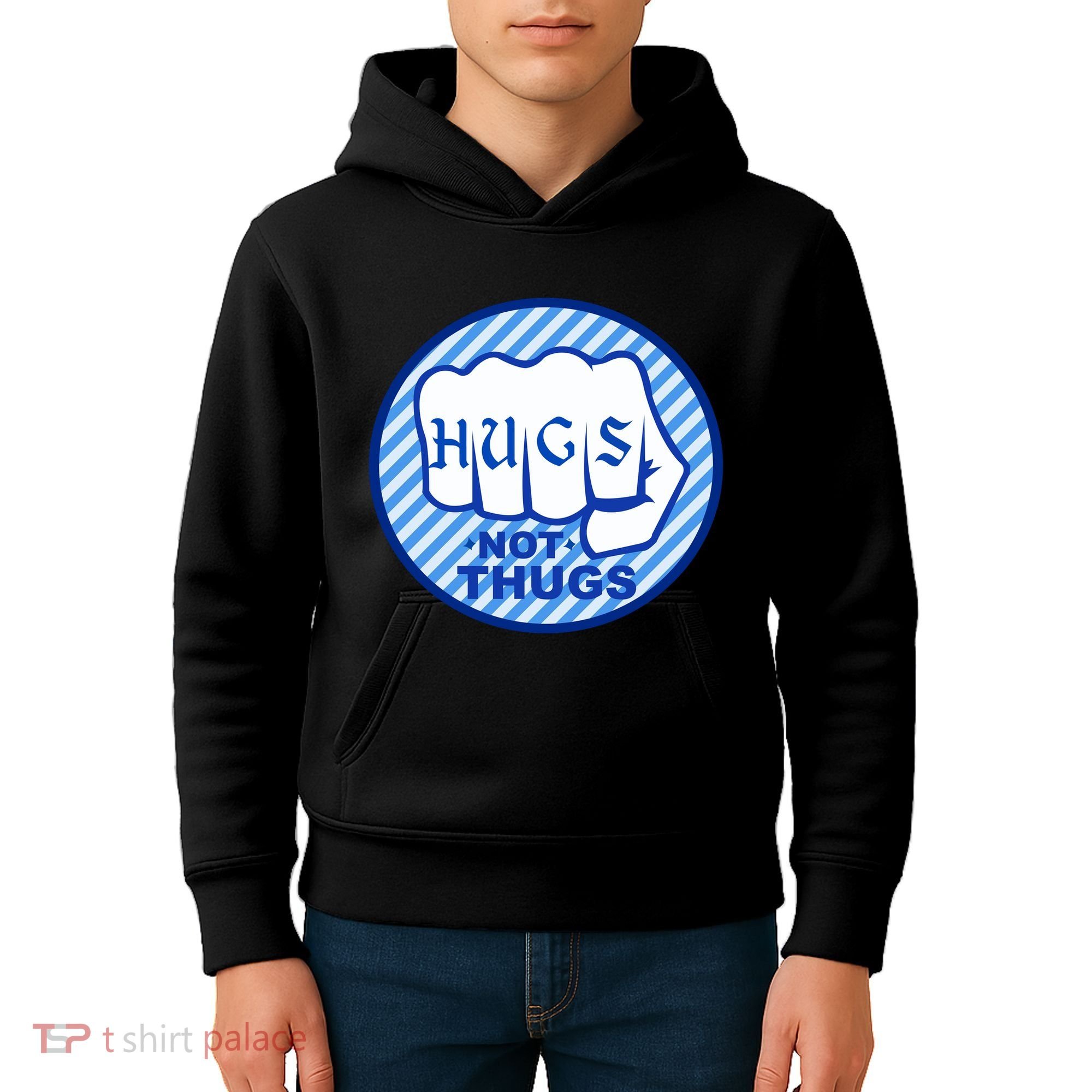 HUGS NOT THUGS Kids Hoodie