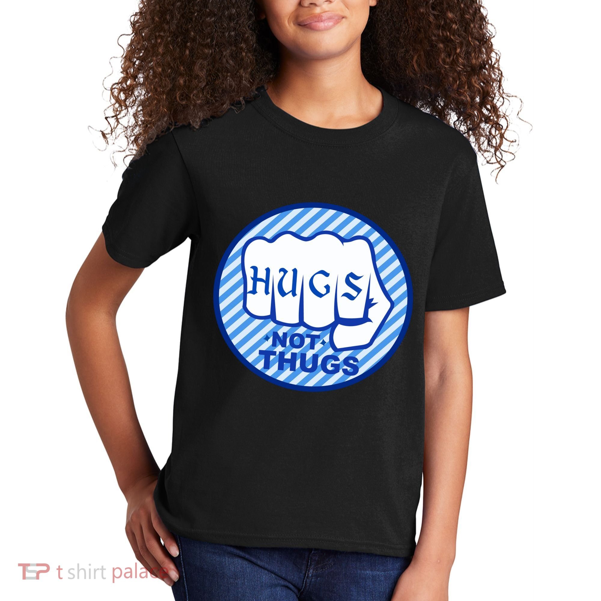 HUGS NOT THUGS Kids T-Shirt