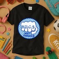 HUGS NOT THUGS Kids T-Shirt thumb 3