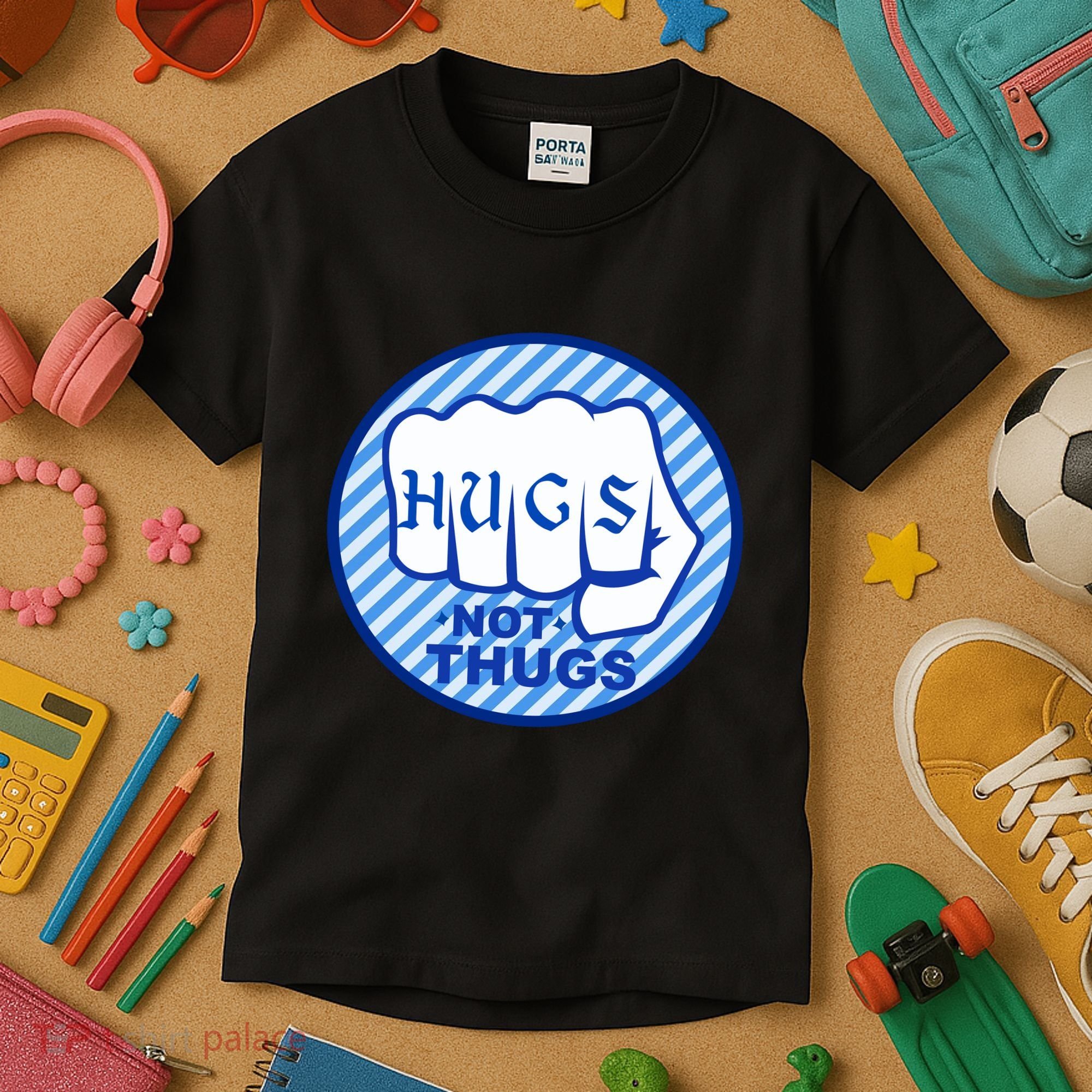 HUGS NOT THUGS Kids T-Shirt