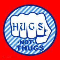 HUGS NOT THUGS Santa Hat thumb 1