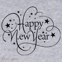 Happy New Years Golden Logo Women's Racerback Cropped Tank thumb 2