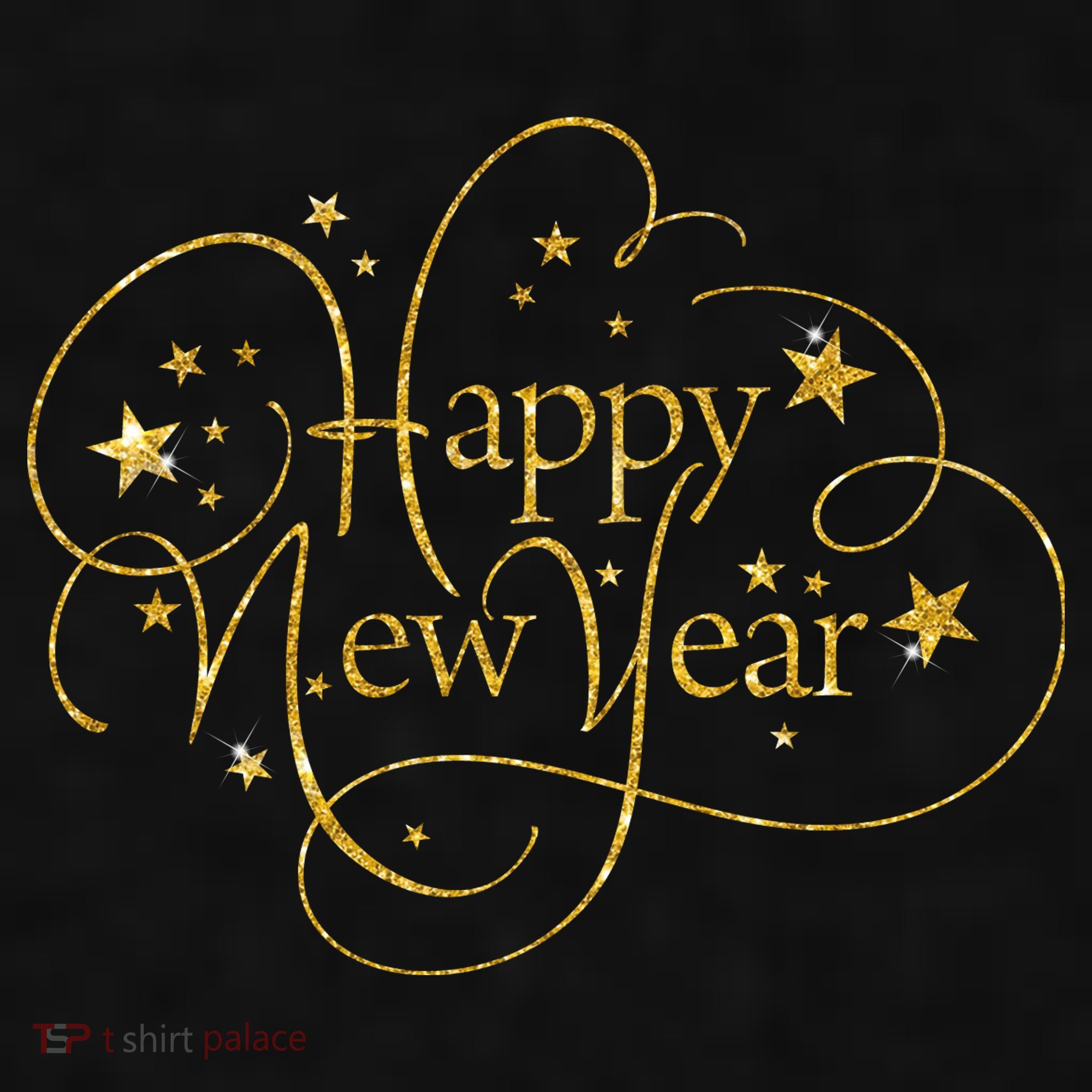 Happy New Years Golden Logo Ladies PosiCharge Tri-Blend Wicking Tank