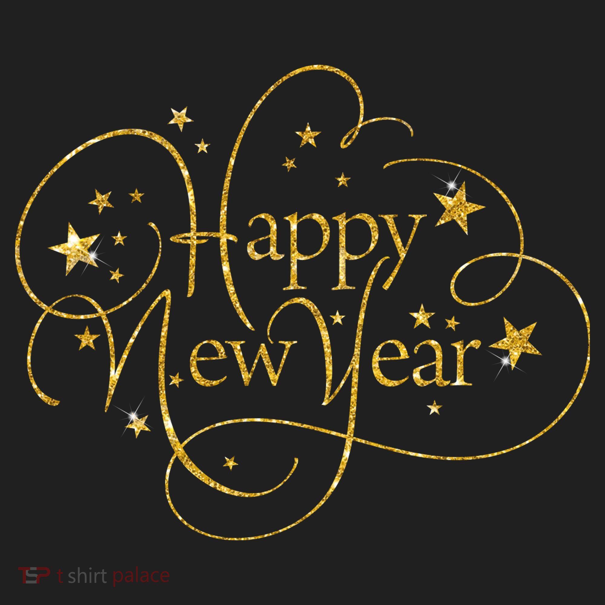 Happy New Years Golden Logo Beanie