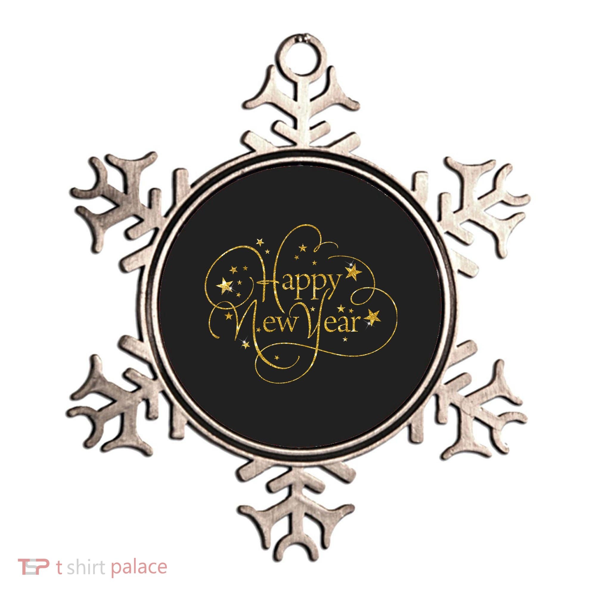 Happy New Years Golden Logo Ornament