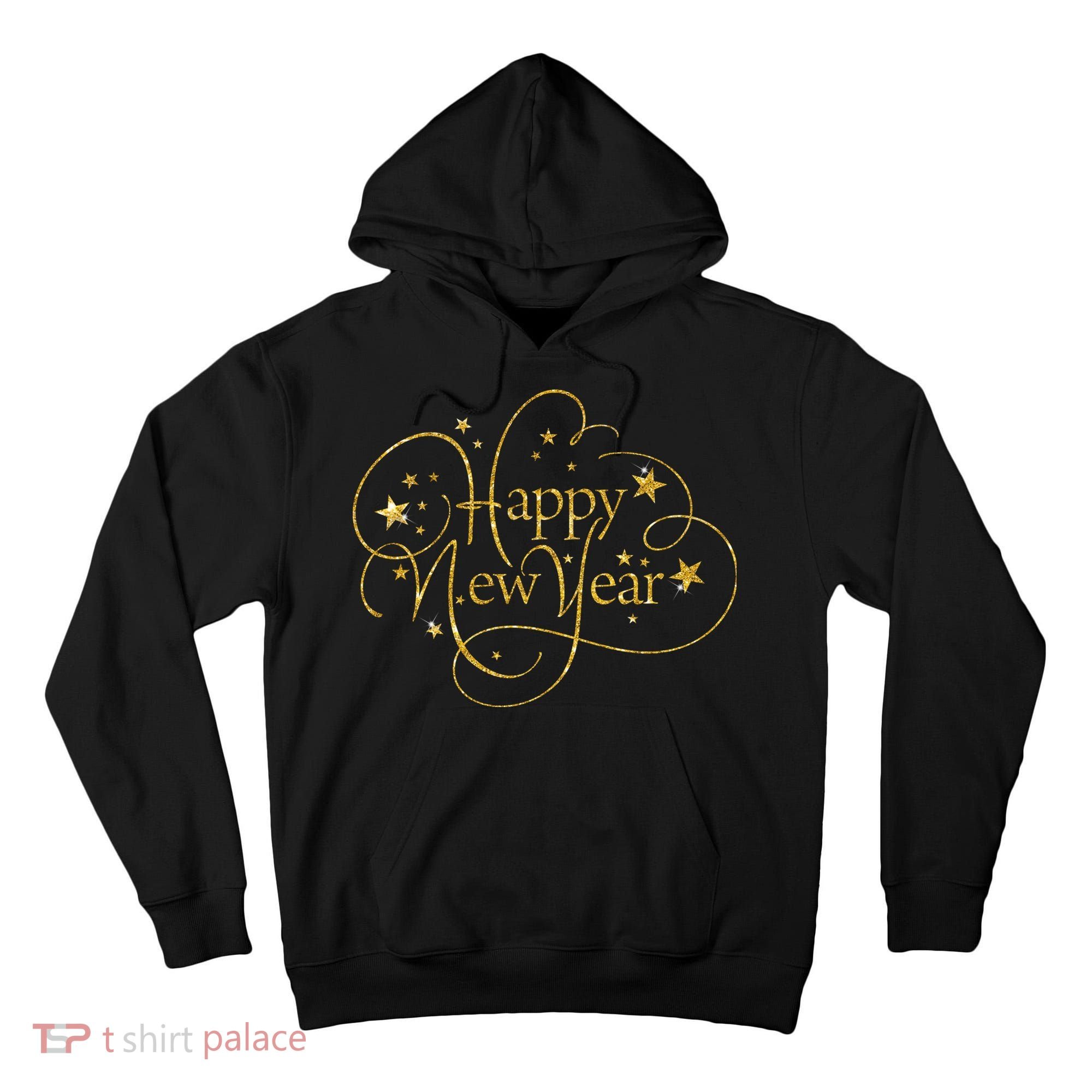 Happy New Years Golden Logo Tall Hoodie