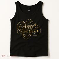 Happy New Years Golden Logo Tank Top thumb 2
