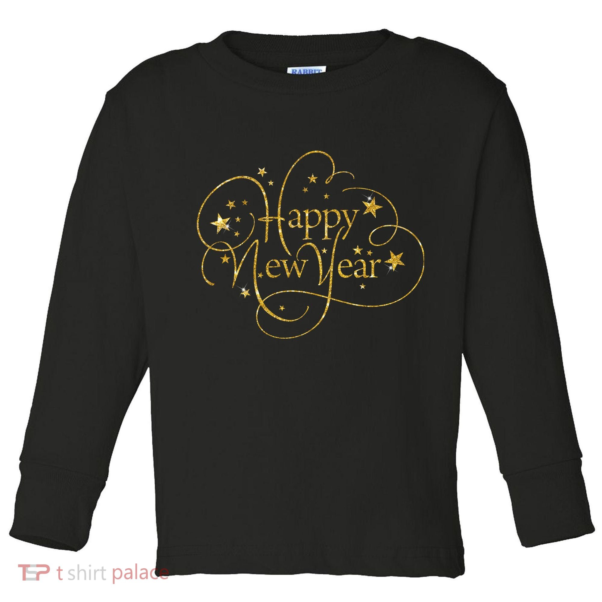 Happy New Years Golden Logo Toddler Long Sleeve Shirt