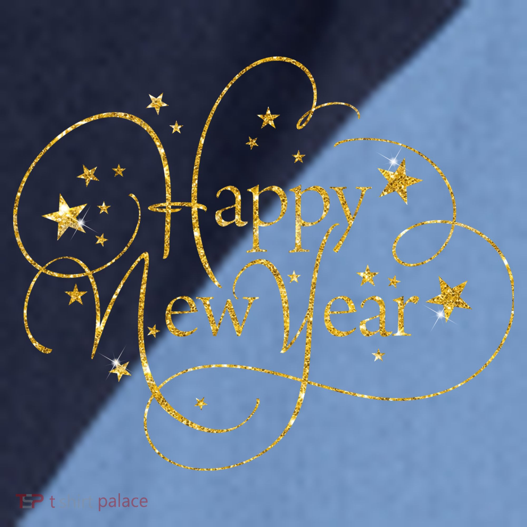 Happy New Years Golden Logo Raglan Baseball Sleeve Shirt