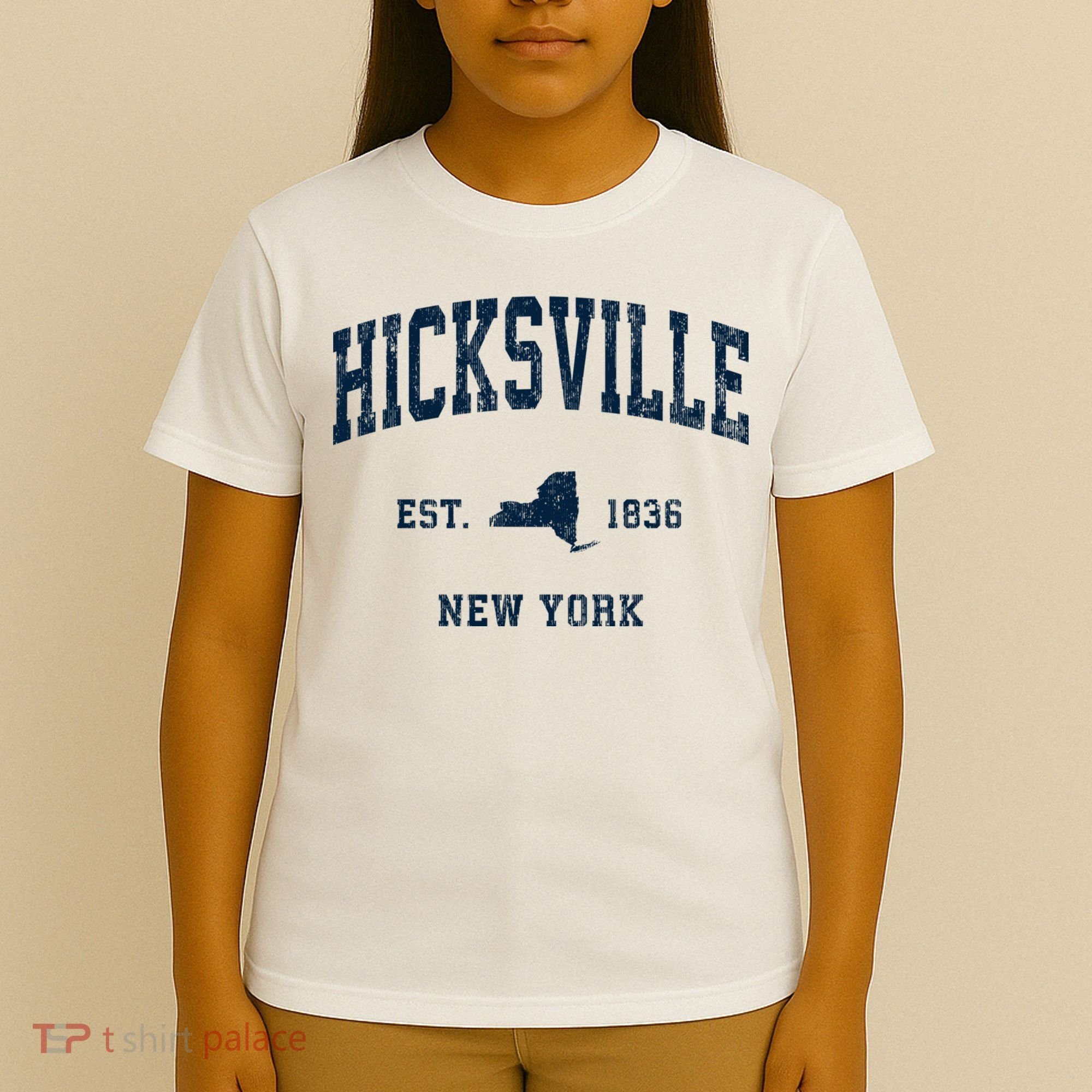 Hicksville New York Ny Vintage Athletic T-Shirt